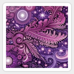 Other Worldly Designs- nebulas, stars, galaxies, planets with feathers Sticker